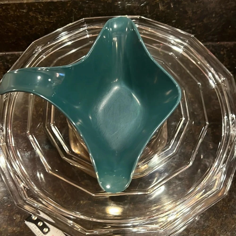 VTG MCM Melmac Melamine Green Gravy Boat
